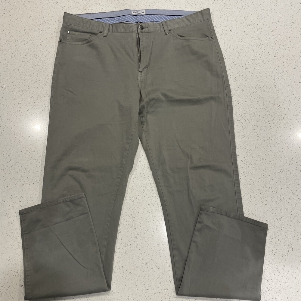 Men's Peter Millar Cotton Blend Gray Golf Dress Pants Waist Size 38x33